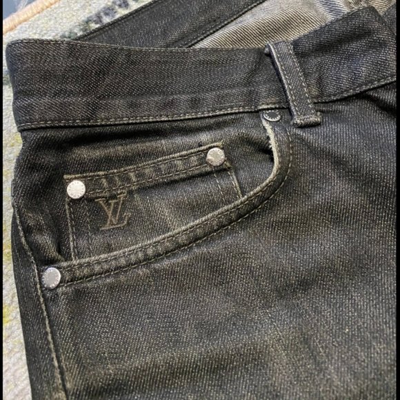 Louis Vuitton Flared Fleur LV Logo Jeans - Picture 3 of 8